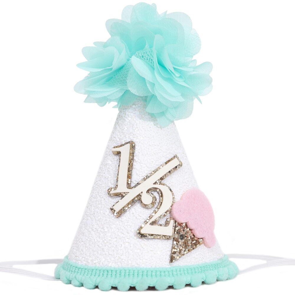 2263 Ice Cream 1/2 Birthday Hat - Sweet Half Way to One Birthday